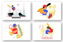 9 Baseball Player Sport Illustration Product Image 2