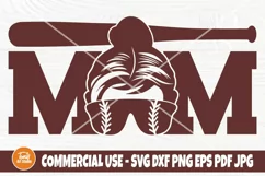 Baseball Mom SVG, Softball Mom Life PNG, Svg Cut File Product Image 1