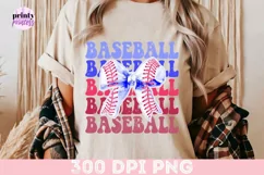 4th of July Baseball PNG, Baseball Bow Sublimation PNG Product Image 2