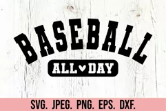 Baseball All Day SVG - Baseball Mama Shirt - Baseball Mom Product Image 3