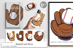 Digital Paper Baseball Glove Product Image 1