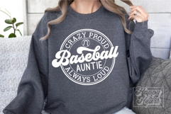 Crazy Proud Always Loud Baseball Auntie SVG PNG Product Image 2