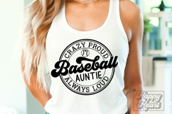 Crazy Proud Always Loud Baseball Auntie SVG PNG Product Image 3