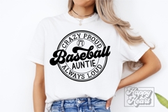 Crazy Proud Always Loud Baseball Auntie SVG PNG Product Image 5