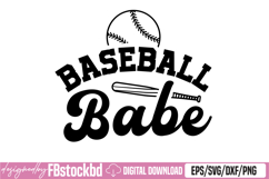 Baseball Babe SVG Design Product Image 1