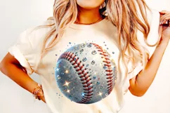 Glitter Baseball Ball PNG, Baseball PNG Sublimation, Sports Product Image 1