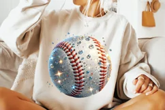 Glitter Baseball Ball PNG, Baseball PNG Sublimation, Sports Product Image 2