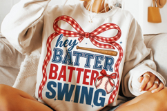 Hey Batter Batter Swing PNG, Baseball Coquette PNG, Game Day Product Image 1
