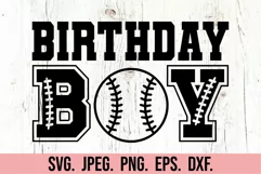 Baseball Birthday Boy SVG - Baseball Theme Shirt PNG Product Image 5