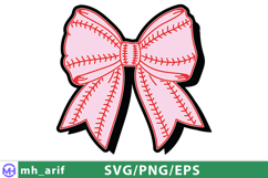 Baseball Bow SVG PNG T-shirt Design Product Image 1