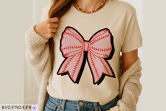 Baseball Bow SVG PNG T-shirt Design Product Image 4
