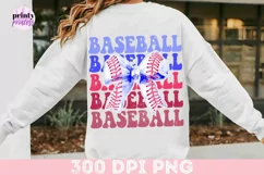 4th of July Baseball PNG, Baseball Bow Sublimation PNG Product Image 3