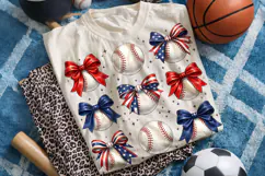 Baseball Coquette Bow PNG, Baseball Game Day PNG, Sports Mom Product Image 1