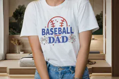 Father’s Day Funny Baseball Dad PNG SVG T-shirt Design Product Image 2