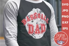 Baseball Dad Grunge | Sports Svg Design Cut File Product Image 1