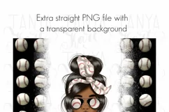 Baseball Afro Mom Tumbler Digital Sublimation Design Product Image 6
