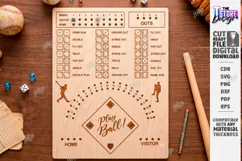 3D Wooden Baseball Dice Board Game Laser Cut | Dice Game Product Image 1