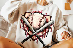 Baseball PNG, Game Day Baseball Drip PNG, Baseball Mom PNG Product Image 3