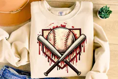 Baseball PNG, Game Day Baseball Drip PNG, Baseball Mom PNG Product Image 1