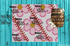 Baseball Flowers SS16 20oz Rhinestone Tumbler Pattern Product Image 1