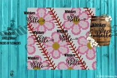 Baseball Flowers 30oz Rhinestone Pattern Product Image 1