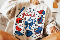 Baseball PNG Sublimation, Baseball Coquette PNG, Game Day Product Image 1