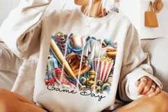 Baseball PNG Sublimation, Brushstroke Baseball PNG, Game Day Product Image 3