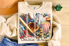 Baseball PNG Sublimation, Brushstroke Baseball PNG, Game Day Product Image 1