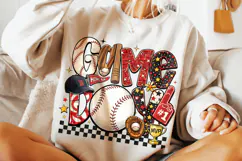 Baseball Game Day PNG, Baseball Mama PNG, Retro Baseball PNG Product Image 4