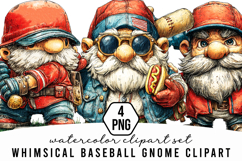 Baseball Gnome Clipart Product Image 1