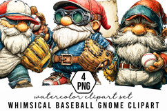 Baseball Gnome Clipart Product Image 1