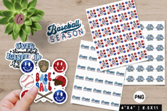 Retro Baseball Stickers | Baseball PNG Product Image 1