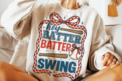 Baseball Batter Batter Swing PNG, Baseball Coquette PNG Product Image 2