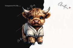 Baseball Highland Cow PNG | Baseball PNG Product Image 2