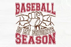 Baseball is my Favorite Season SVG, T Shirt Design, Cut File Product Image 2