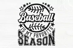 Baseball is my Favorite Season SVG, T Shirt Design, Cut File Product Image 3