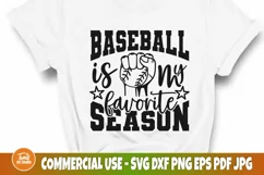 Baseball is my Favorite Season SVG, T Shirt Design, Cut File Product Image 2