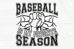 Baseball is my Favorite Season SVG, T Shirt Design, Cut File Product Image 3