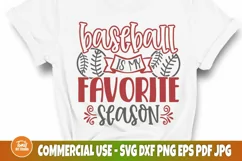 Baseball is my Favorite Season SVG, T Shirt Design, Cut File Product Image 3