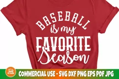 Baseball SVG, Baseball Is My Favorite Season, Shirt Design Product Image 3