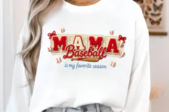 Baseball is my Favorite Season PNG, Faux Yarn Baseball Mama Product Image 1