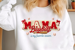Baseball is my Favorite Season PNG, Faux Yarn Baseball Mama Product Image 2