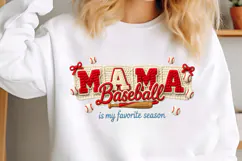 Baseball is my Favorite Season PNG, Faux Yarn Baseball Mama Product Image 2
