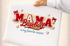 Baseball is my Favorite Season PNG, Faux Yarn Baseball Mama Product Image 3