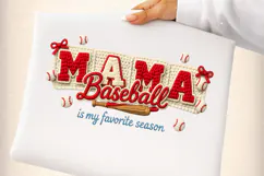 Baseball is my Favorite Season PNG, Faux Yarn Baseball Mama Product Image 3