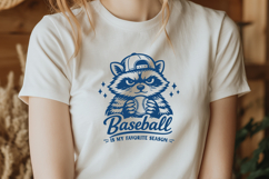 Baseball Is My Favorite Season SVG - Funny Raccoon Funny PNG Product Image 2