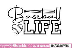 Baseball life Svg design Product Image 1