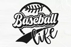 Baseball Life SVG Cut File, Mom Shirt, Sports SVG, PNG, DXF Product Image 2