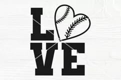 Baseball Love SVG Cut File, Baseball Mom Svg, Png, Dxf, Eps Product Image 2