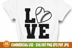 Baseball Love SVG Cut File, Baseball Mom Svg, Png, Dxf, Eps Product Image 3